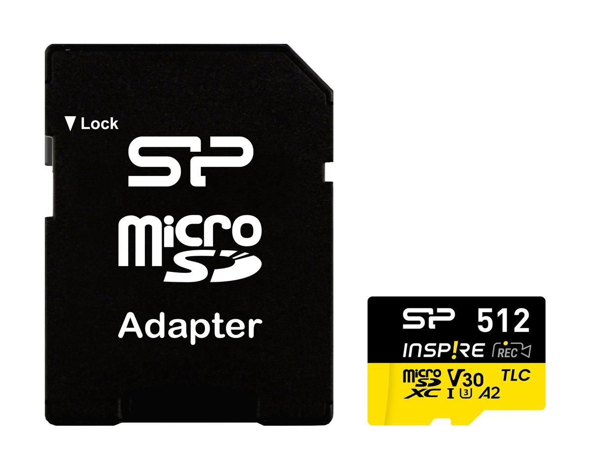SILICON POWER κάρτα μνήμης microSDXC Inspire, 512GB, UHS-I U3 A1 V30