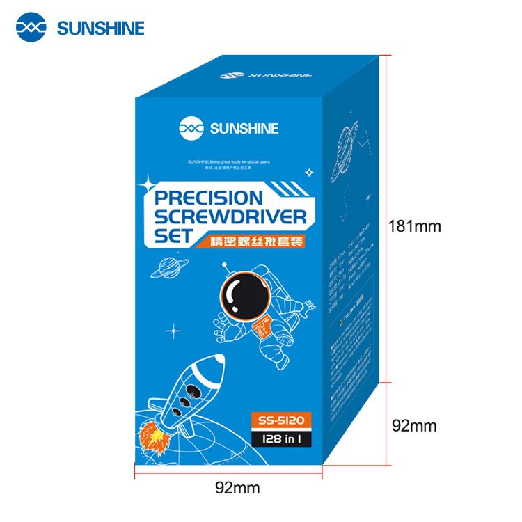 SUNSHINE σετ κατσαβιδιών ακριβείας SS-5120 με θήκη, μαγνητικό, 128τμχ - Image 4