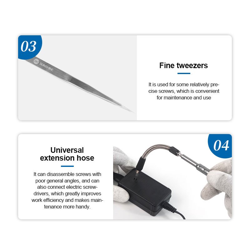 SUNSHINE σετ κατσαβιδιών ακριβείας SS-5120 με θήκη, μαγνητικό, 128τμχ - Image 10