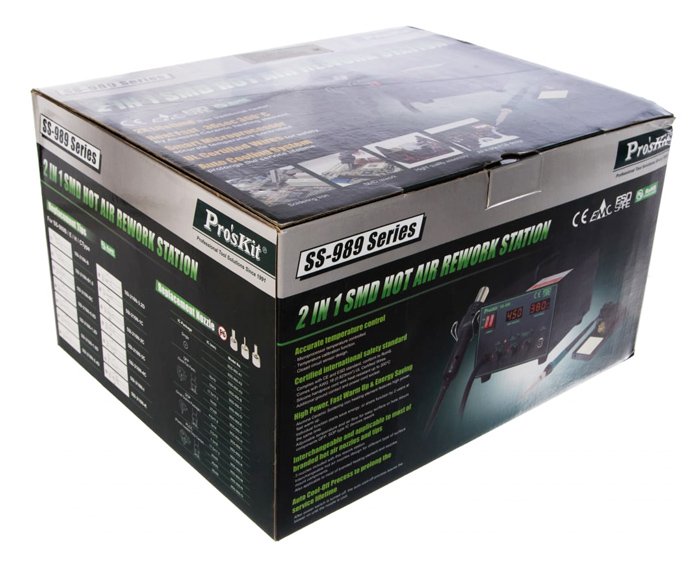 PROSKIT σταθμός συγκόλλησης SS-989B, κολλητήρι/air gun, 700W, 200-480 °C - Image 9