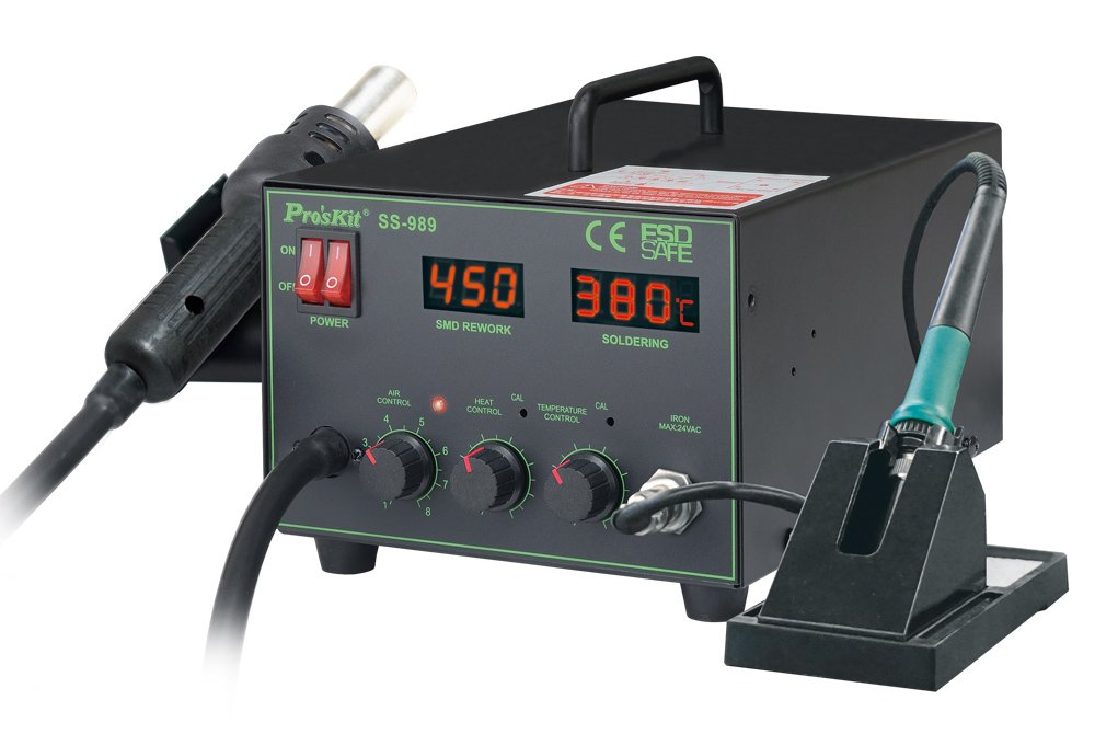 PROSKIT σταθμός συγκόλλησης SS-989B, κολλητήρι/air gun, 700W, 200-480 °C
