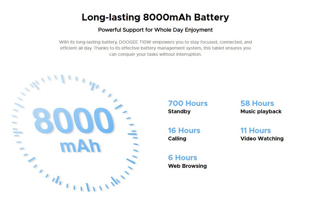 DOOGEE tablet T10W, 10.1", 4/128GB, 4G, Android 14, 8000mAh, μαύρο - Image 7