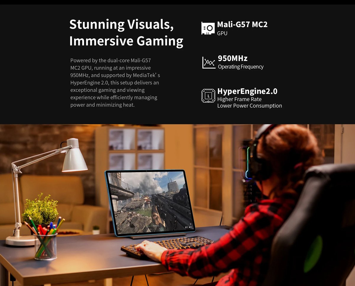 TECLAST tablet T70, 14", 8/256GB, 4G, Android 14, 10000mAh, μπλε - Image 14