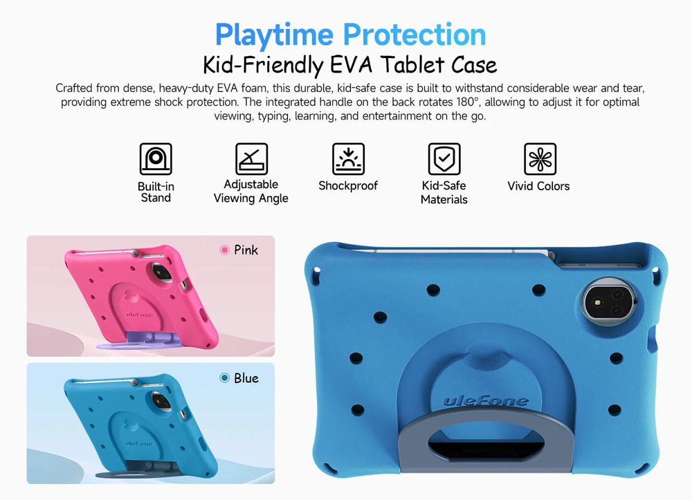 ULEFONE tablet Tab A9 Pro Kids, 8.68", 4/128GB, 4G, Android 15, 5040mAh, μπλε - Image 10