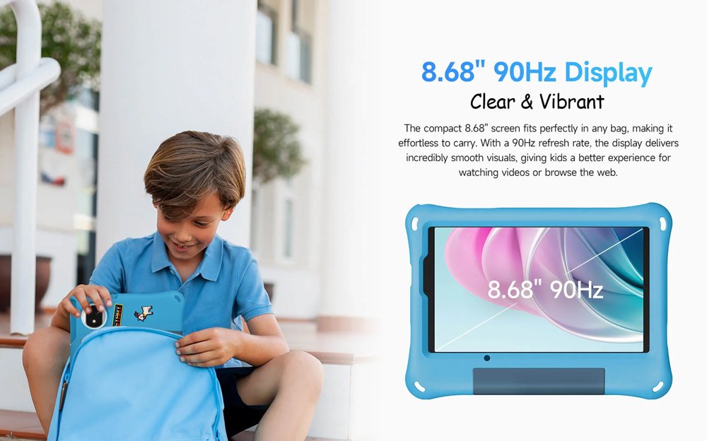 ULEFONE tablet Tab A9 Pro Kids, 8.68", 4/128GB, 4G, Android 15, 5040mAh, μπλε - Image 14