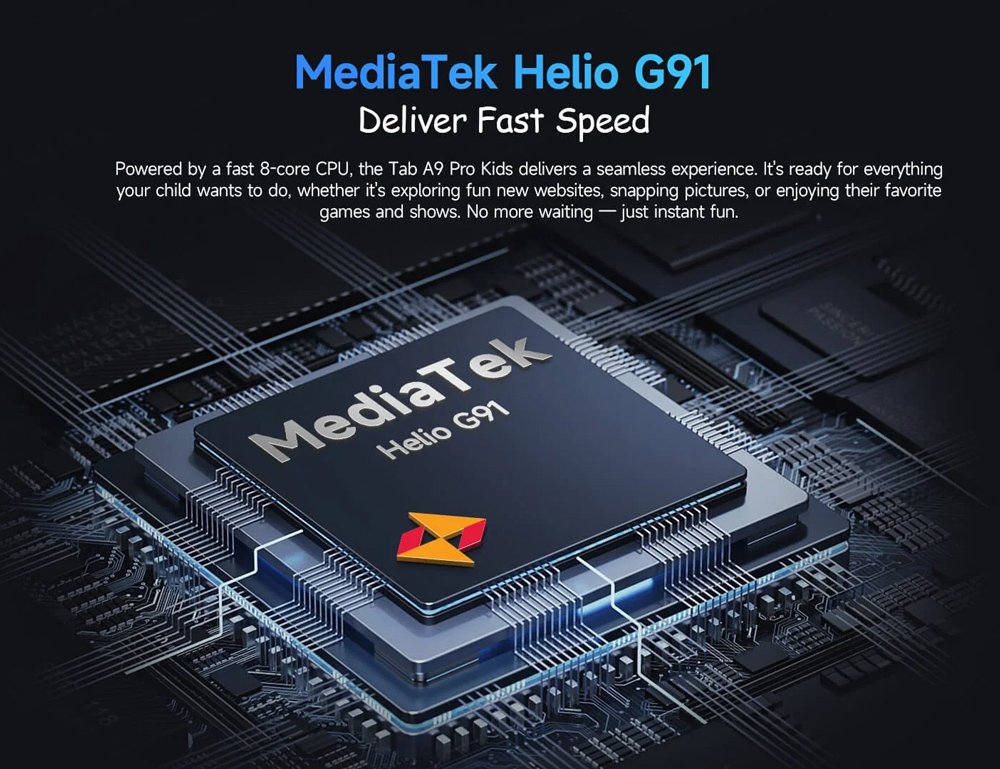 ULEFONE tablet Tab A9 Pro Kids, 8.68", 4/128GB, 4G, Android 15, 5040mAh, ροζ - Image 3