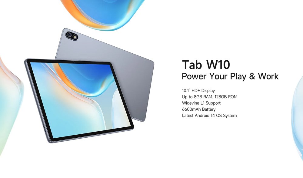 ULEFONE tablet Tab W10, 10.1" HD+, 4/128GB, 6600mAh, Android 14, γκρι - Image 2