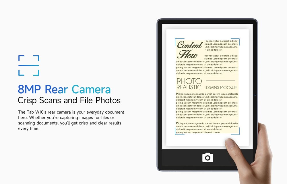 ULEFONE tablet Tab W10, 10.1" HD+, 4/128GB, 6600mAh, Android 14, γκρι - Image 5