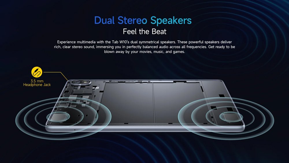 ULEFONE tablet Tab W10, 10.1" HD+, 4/128GB, 6600mAh, Android 14, γκρι - Image 7