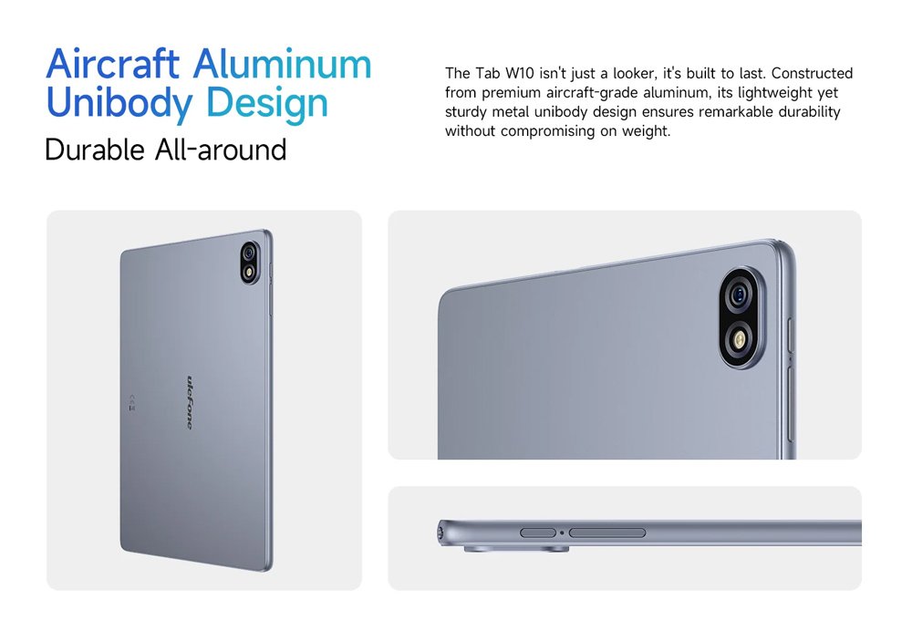 ULEFONE tablet Tab W10, 10.1" HD+, 4/128GB, 6600mAh, Android 14, γκρι - Image 12