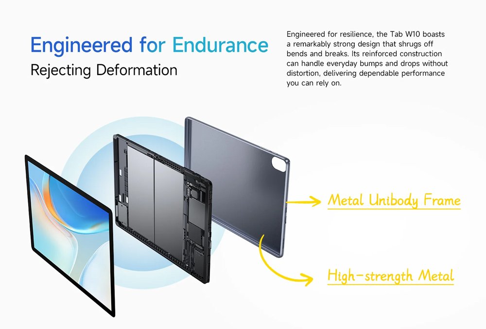 ULEFONE tablet Tab W10, 10.1" HD+, 4/128GB, 6600mAh, Android 14, γκρι - Image 13