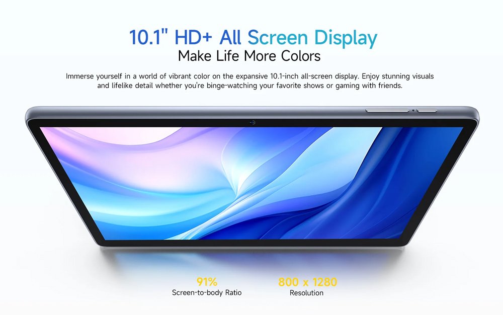 ULEFONE tablet Tab W10, 10.1" HD+, 4/128GB, 6600mAh, Android 14, γκρι - Image 14
