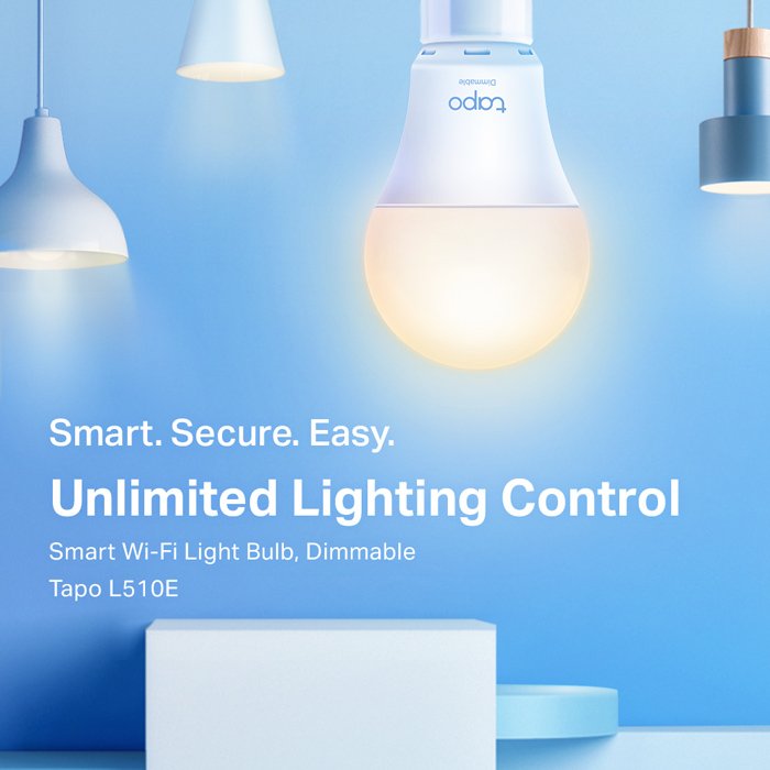 TP-LINK Smart λάμπα LED TAPO-L510E, WiFi, 8.7W, 806lm, E27, Ver. 1.0 - Image 2