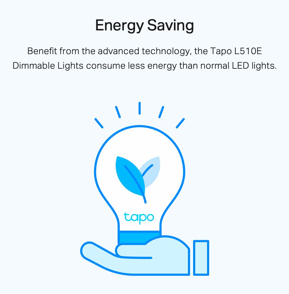 TP-LINK Smart λάμπα LED TAPO-L510E, WiFi, 8.7W, 806lm, E27, Ver. 1.0 - Image 6