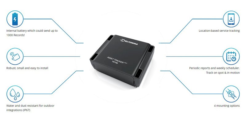 TELTONIKA asset tracker TAT100, GSM/GPRS/GNSS, Bluetooth, 2200mAh, IP67 - Image 2