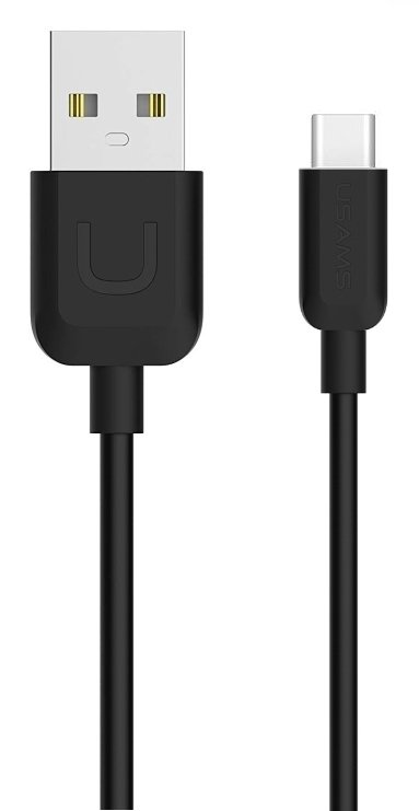 USAMS καλώδιο USB σε USB-C US-SJ099 U-Turn, 2.1A, 1m, μαύρο