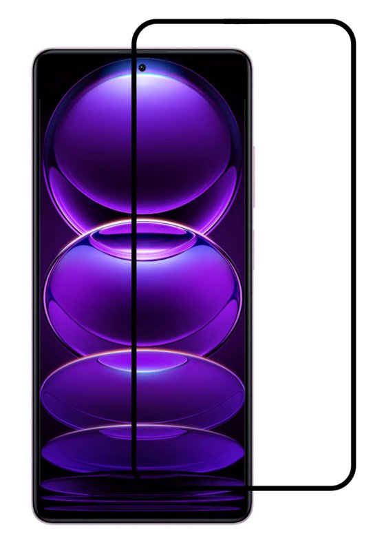 POWERTECH tempered glass 5D, Xiaomi Redmi Note 12 Pro/5G/Pro plus, μαύρο