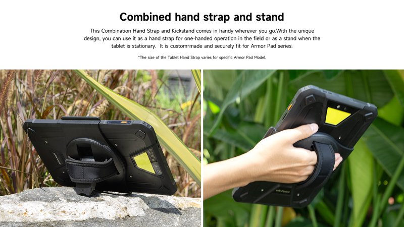 ULEFONE βάση THS02 για tablet Armor Pad 2, με ιμάντα, μαύρη - Image 3