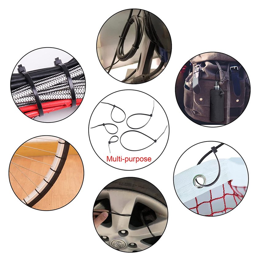 POWERTECH δεματικά καλωδίων TIES-052, 300x3.6mm, μαύρα, 100τμχ - Image 2