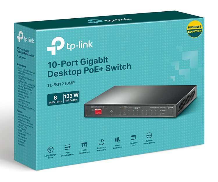 TP-LINK Desktop Switch TL-SG1210MP, 10-Port Gigabit, Ver 2.0 - Image 3