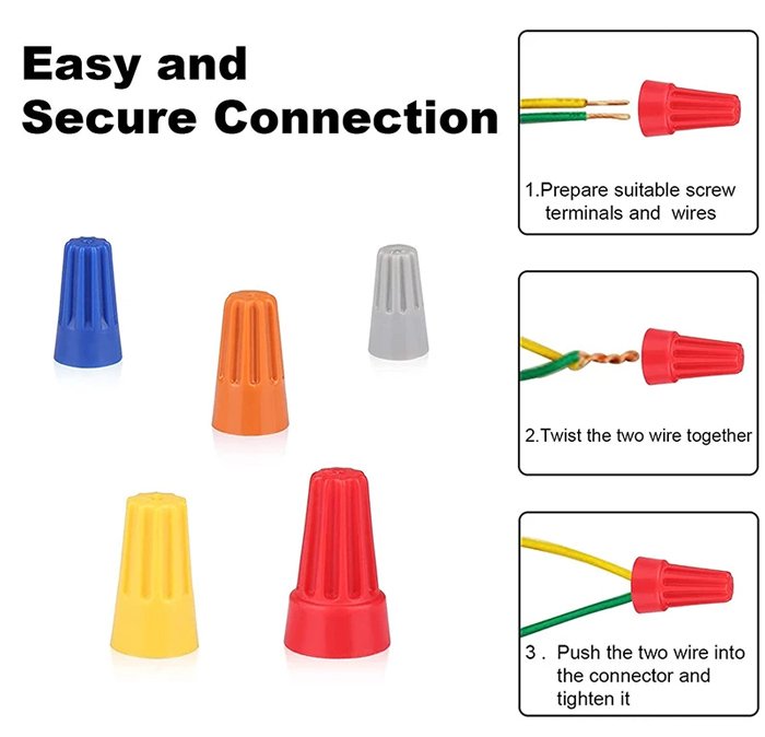 Σύνδεσμος καλωδίου twist-on P2 TOOL-0083, Φ9.9mmx17.7mm, μπλε, 25τμχ - Image 2