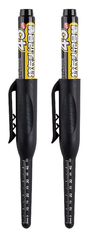 Ανεξίτηλος μαρκαδόρος σημαδέματος TOOL-0098 με μακριά μύτη, 45mm, μαύρος, 2τμχ