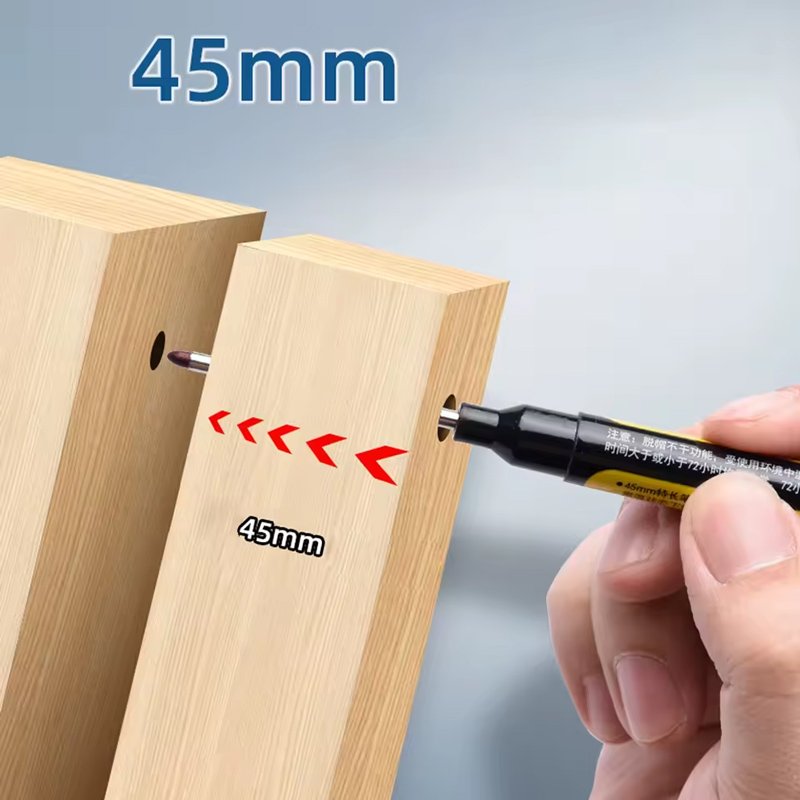 Ανεξίτηλος μαρκαδόρος σημαδέματος TOOL-0100 με μακριά μύτη, 45mm, κόκκινος, 2τμχ - Image 2