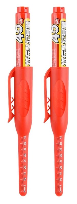 Ανεξίτηλος μαρκαδόρος σημαδέματος TOOL-0100 με μακριά μύτη, 45mm, κόκκινος, 2τμχ