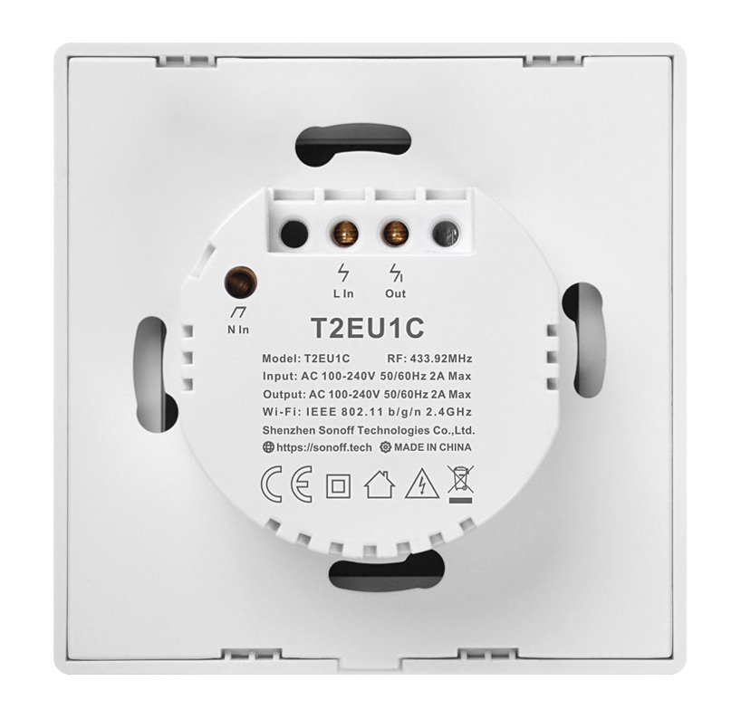 SONOFF smart διακόπτης ΤΧ-T2EU1C, αφής, Wi-Fi, μονός, λευκός - Image 7