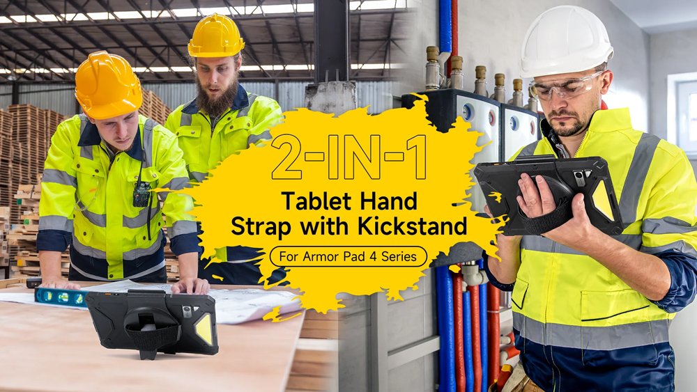 ULEFONE βάση UAS02 για tablet Armor Pad 4 series, με ιμάντα, μαύρη - Image 2