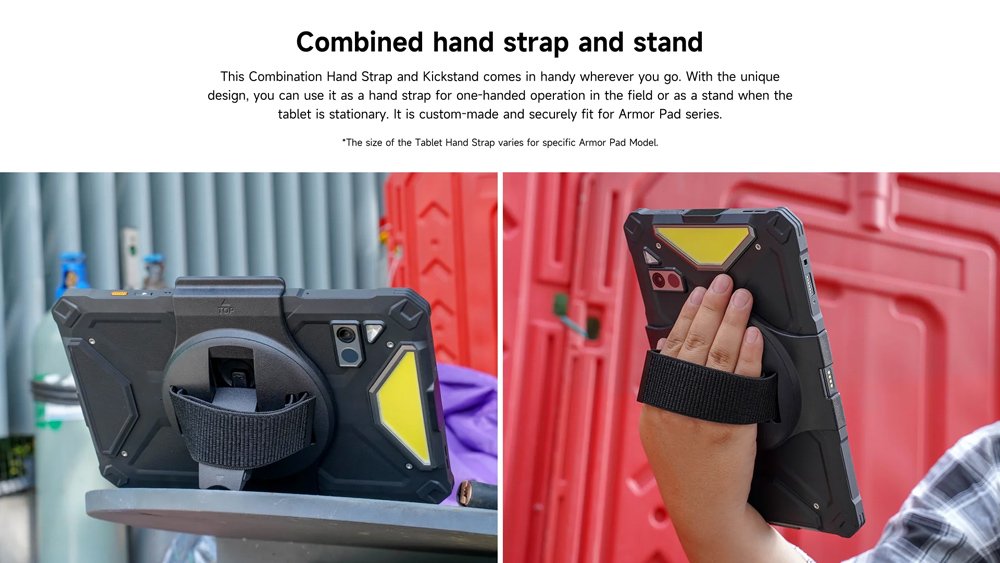 ULEFONE βάση UAS02 για tablet Armor Pad 4 series, με ιμάντα, μαύρη - Image 3