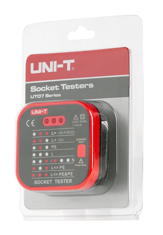 UNI-T tester πρίζας UT07B-EU, 230V, 50Hz - Image 4