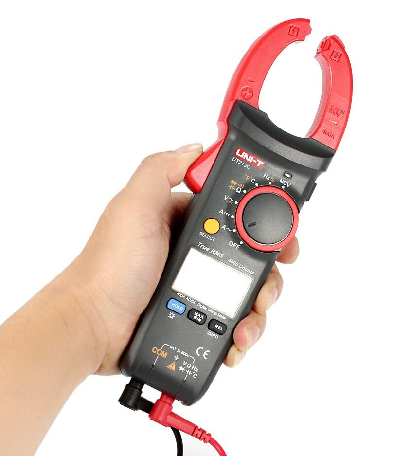 UNI-T πολύμετρο & αμπεροτσιμπίδα UT213C, 400A AC/DC, NCV, True RMS - Image 2