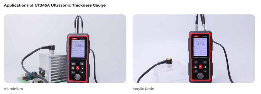 UNI-T ψηφιακός μετρητής πάχους υπερήχων UT345A, 2000mAh, mm/in - Image 2