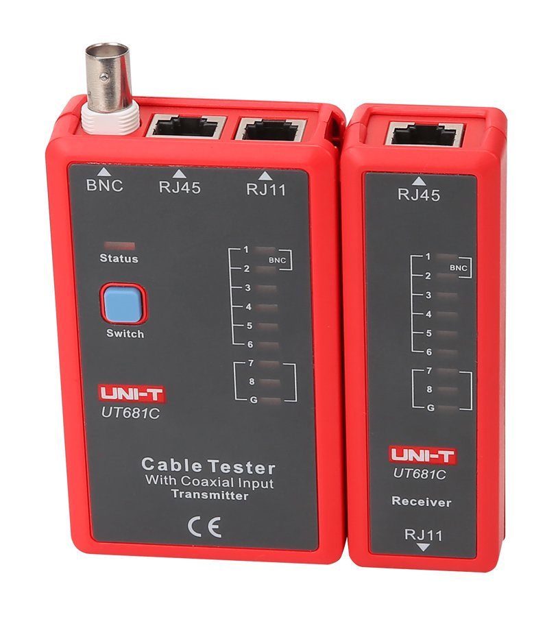 UNI-T tester καλωδίων δικτύου UT681C, RJ45/RJ11/BNC - Image 2