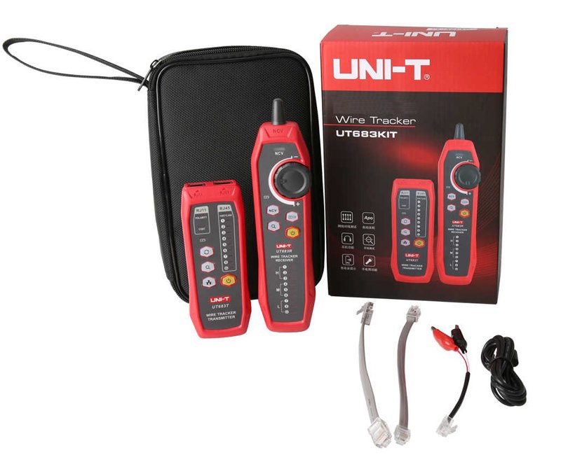 UNI-T tester καλωδίων δικτύου UT683KIT, RJ45/RJ11 - Image 4