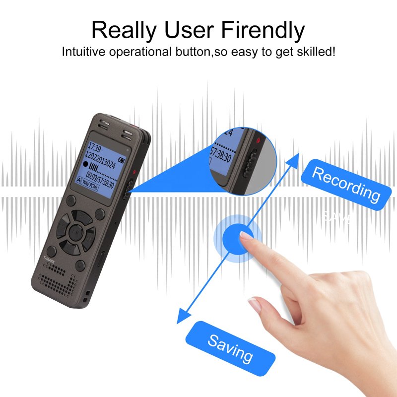 Ψηφιακό καταγραφικό ήχου V618, 32GB, 700mAh, μαύρο - Image 2