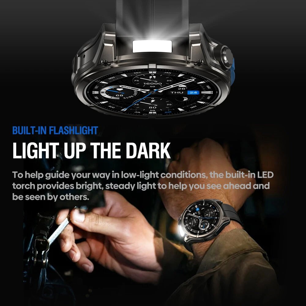 smartwatch ibe 8 me fako, heart rate, 1.43" AMOLED, 5 ATM, MIL-STD-810H, mayro 9699 Mayro 2