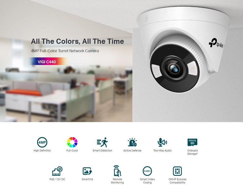 TP-LINK IP κάμερα VIGI C440, 2.8mm, 4MP, PoE, SD, Ver. 2.0 - Image 2