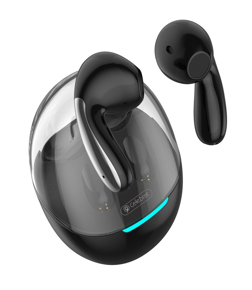 CELEBRAT earphones με θήκη φόρτισης W51, True Wireless, Φ13mm, μαύρα - Image 3