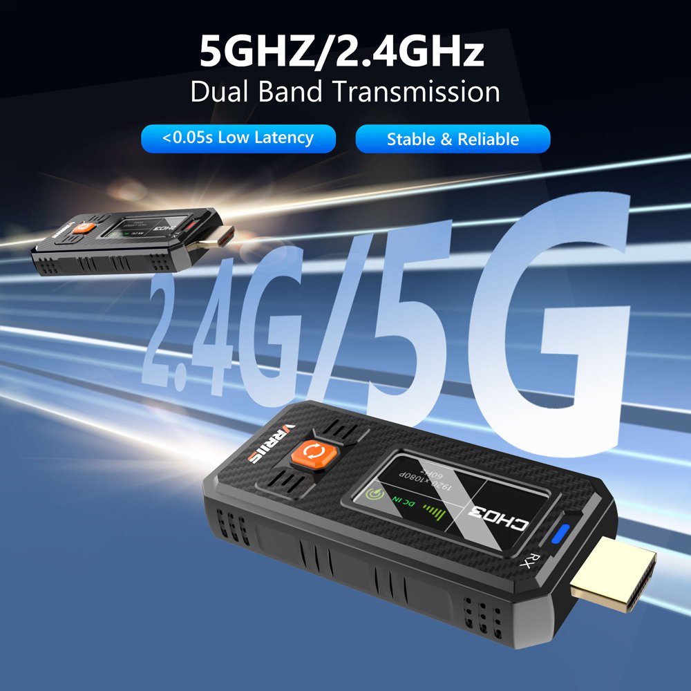 VRRIIS HDMI σύστημα ασύρματης μετάδοσης βίντεο WL087 Mini, 1080p, 2.4/5GHz, έως 350m - Image 3