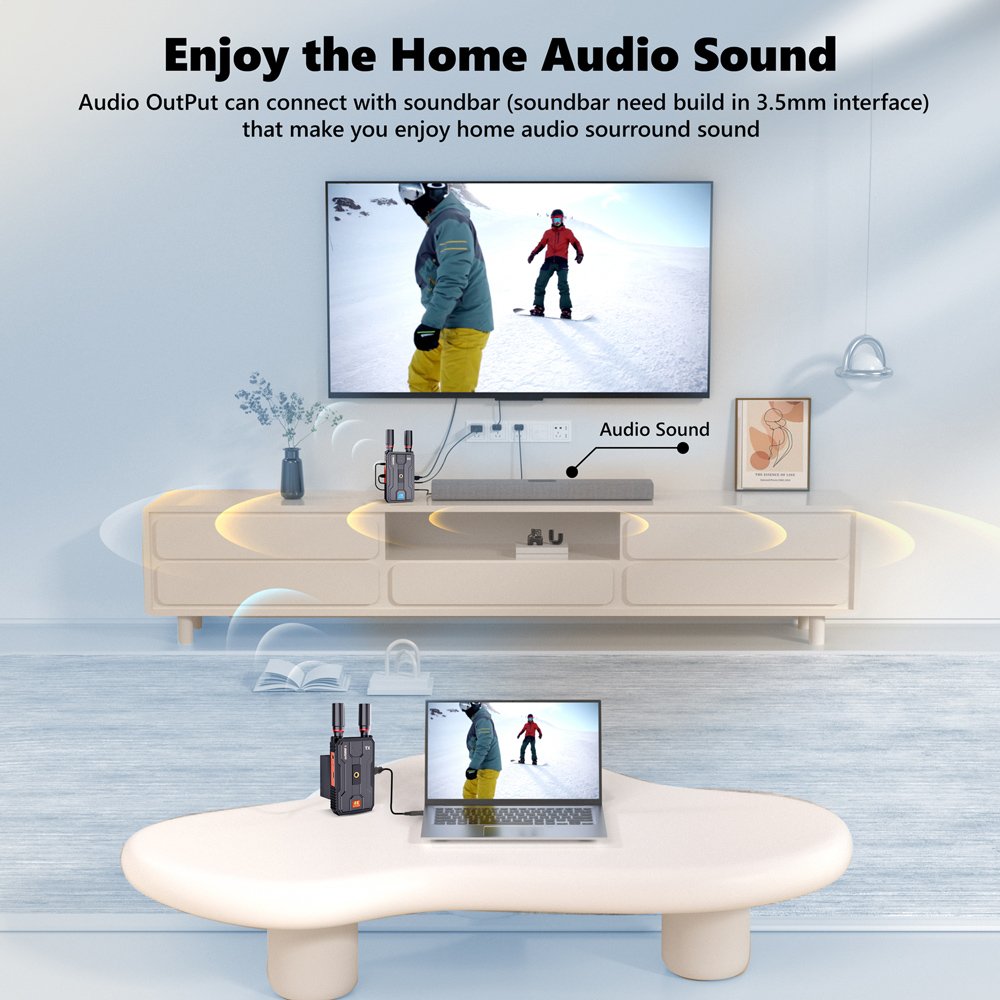 VRRIIS HDMI σύστημα ασύρματης μετάδοσης βίντεο WL097 Pro, 4K, 2.4/5GHz, έως 400m - Image 5