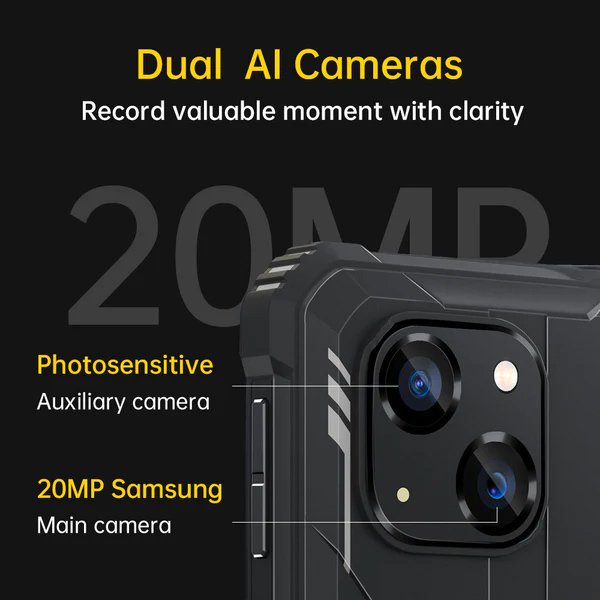 OUKITEL smartphone WP32, 6", 4/128GB, 6300mAh, IP68/IP69K, πορτοκαλί - Image 4