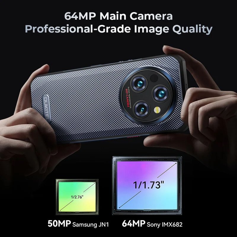 OUKITEL smartphone WP35, 6.6", 8/256GB, 5G, 11000mAh, IP68/IP69K, γκρι - Image 8