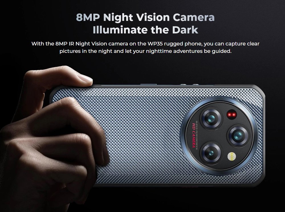 OUKITEL smartphone WP35, 6.6", 8/256GB, 5G, 11000mAh, IP68/IP69K, γκρι - Image 11