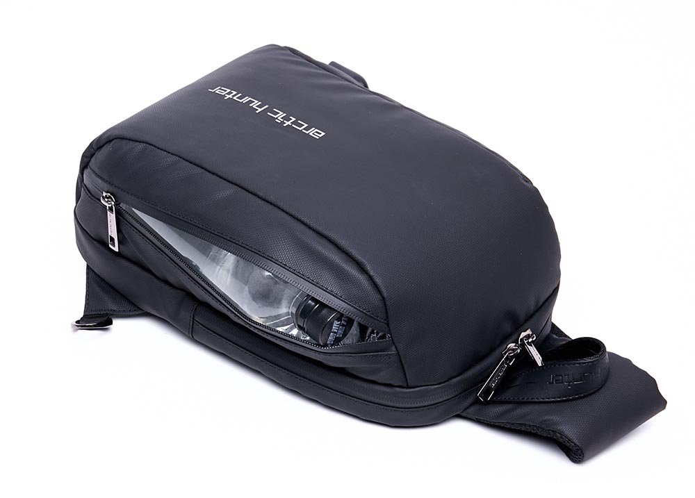 ARCTIC HUNTER τσάντα Crossbody XB-00081, USB, 6L, μαύρη - Image 5