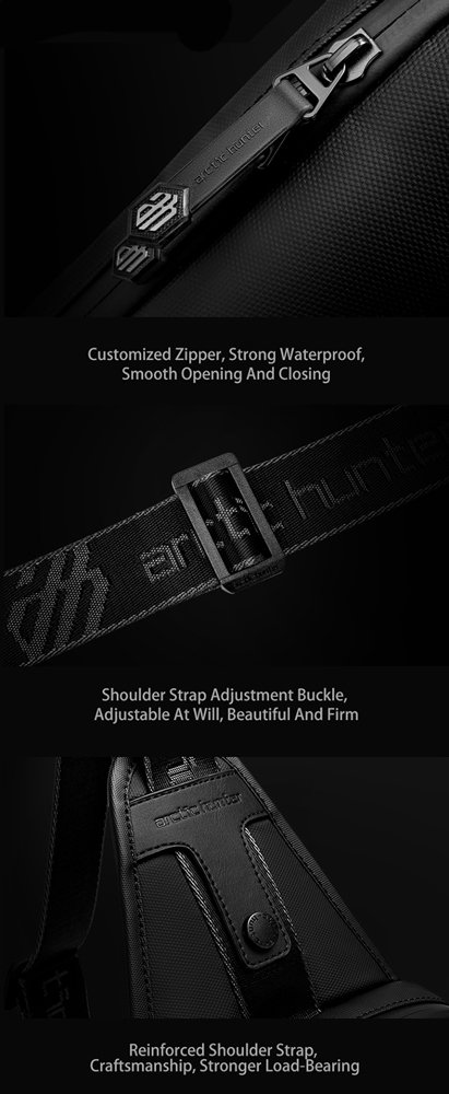 ARCTIC HUNTER τσάντα Crossbody XB00121, 5.5L, μαύρη - Image 5