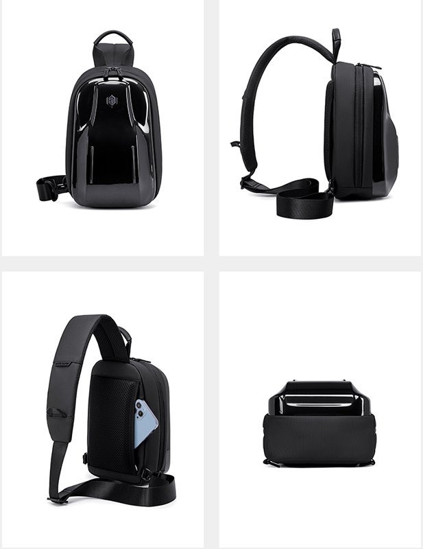 ARCTIC HUNTER τσάντα Crossbody XB00551 με θήκη tablet, 3.5L, μαύρη - Image 6