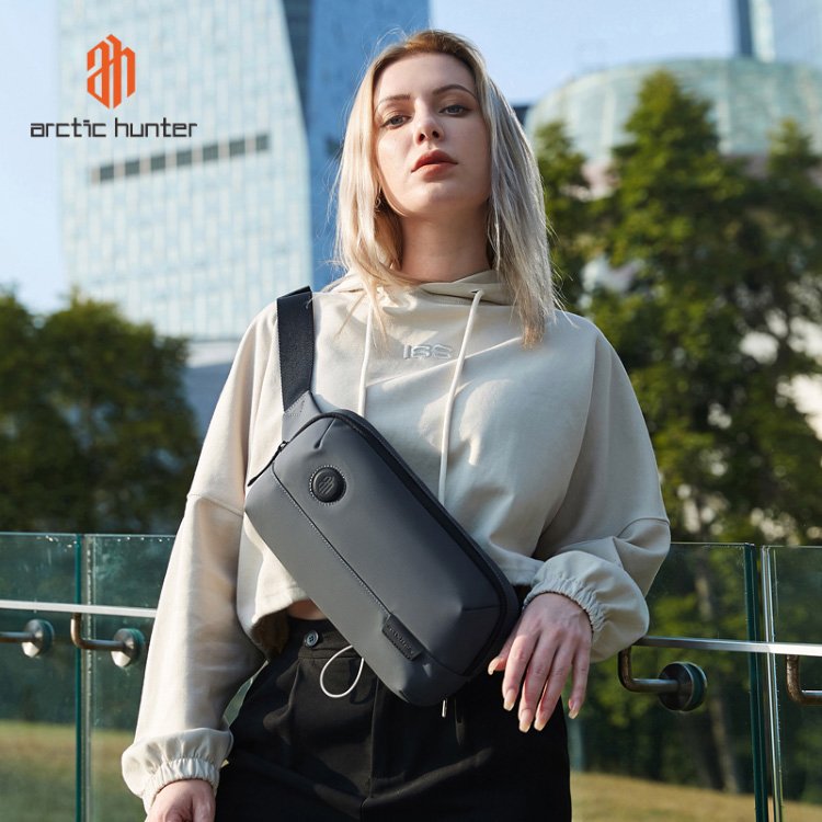 ARCTIC HUNTER τσάντα μέσης Y00557, 3L, γκρι - Image 4