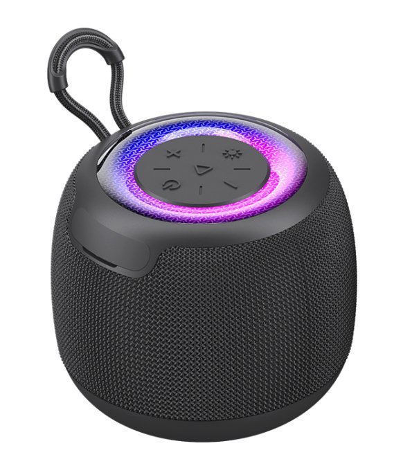 USAMS φορητό ηχείο US-YX014, 10W, Bluetooth, 1200mAh, μαύρο